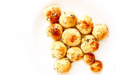 Pan de ajo de árbol navideño