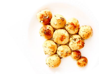 Pan de ajo de árbol navideño